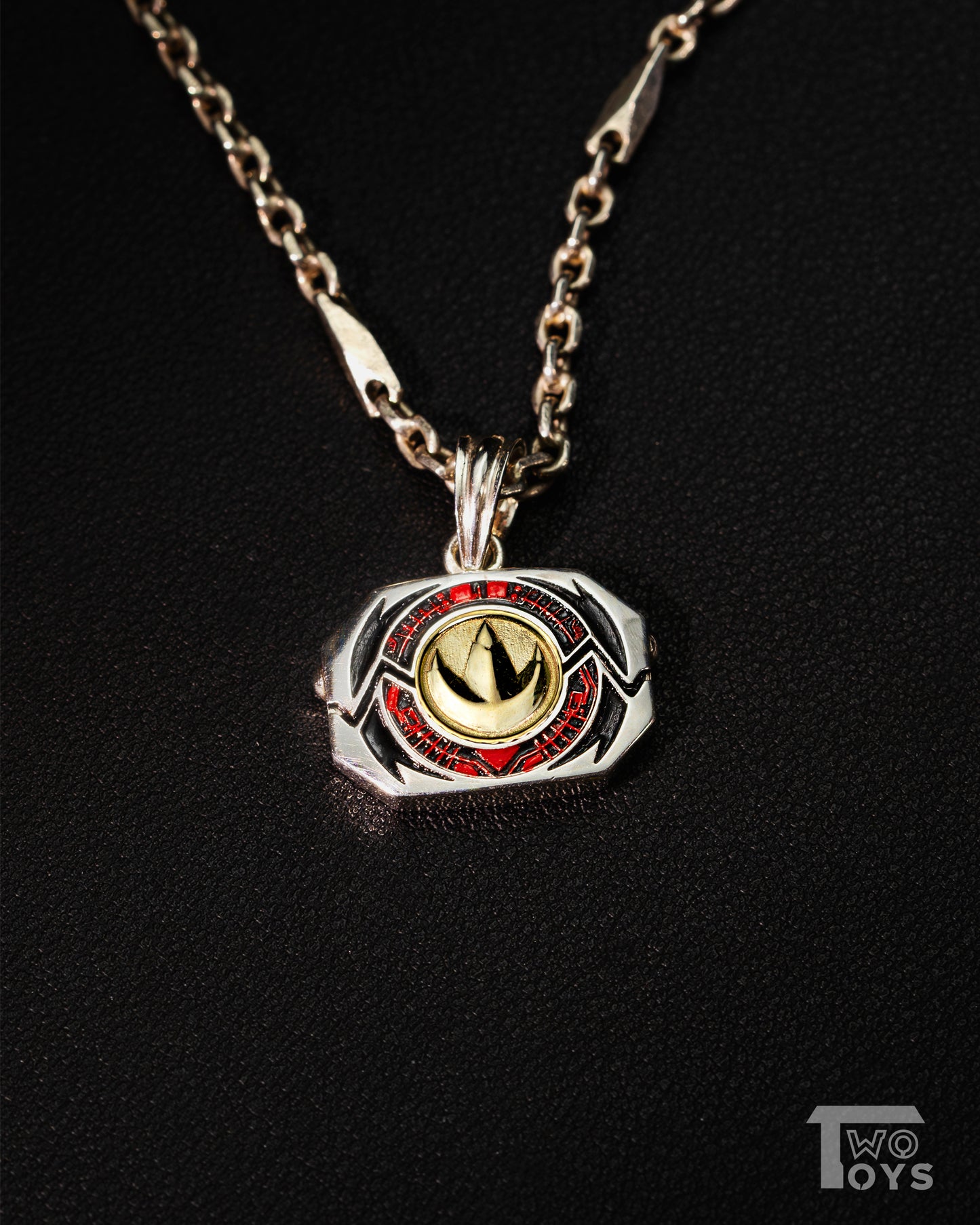 Silver Pendant with Power Coins