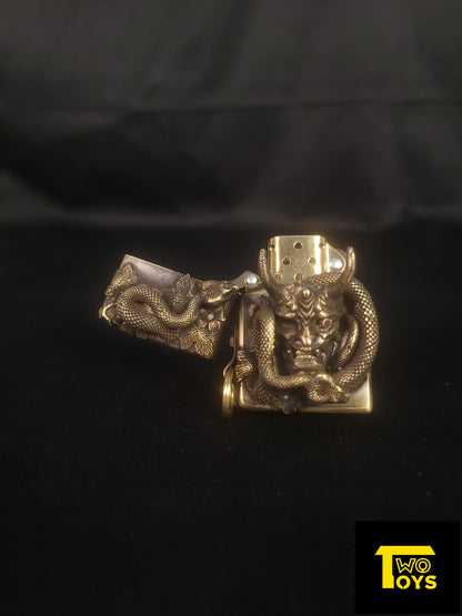 Handcrafted Lighter Shell - Japanese Omni - LongHorn With Snake - Twotoys